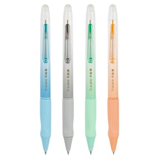 得力按动式可擦笔中性笔三年级学生专用热易消热敏摩易魔力擦写儿童晶蓝笔芯黑色可擦笔子弹头0.5mm小男女孩