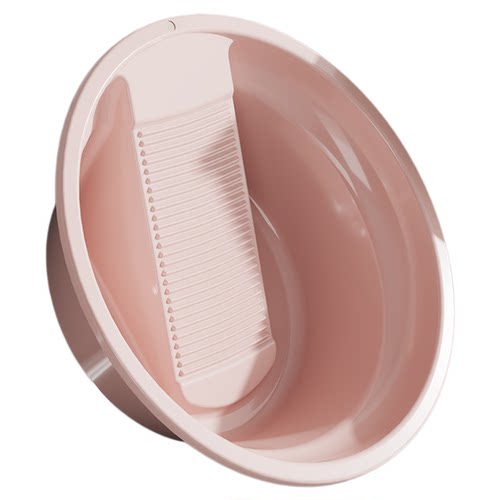 居家家带搓板一体塑料脸盆