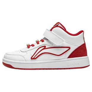 李宁官方旗舰正品儿童运动鞋男童冬季新年红色童鞋女童青少年板鞋