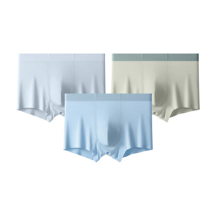 古今莫代尔男士平角内裤7A级抗菌纯棉内档透气无痕四角短裤亲肤