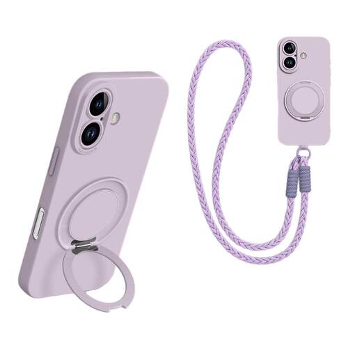 旋转支架适用苹果17手机壳新款iphone16promax保护套15斜挎长绳14全包防摔13液态硅胶12腕带手绳xs男女xr软外