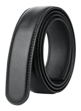 鳄鱼皮带不带头男款自动扣男士正品真皮无头腰带新款牛皮裤带皮条