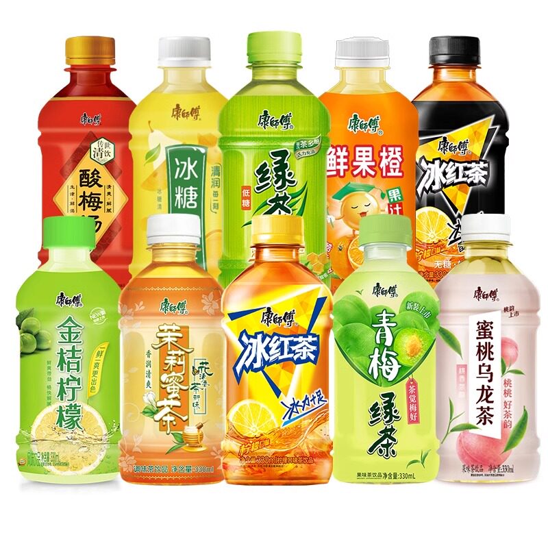 康师傅冰红茶绿茶花茶饮料330ml小瓶整箱水果味茶饮品果汁茉莉
