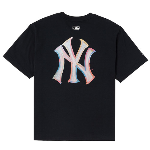 MLB官方正品T恤男女同款2026年夏季新款渐变手绘透气凉感宽松短袖