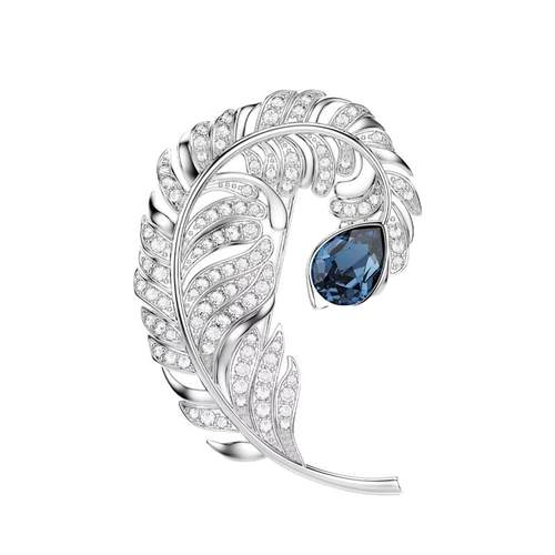 【新品】施华洛世奇Idyllia羽毛胸针女轻奢胸花小众配饰礼物