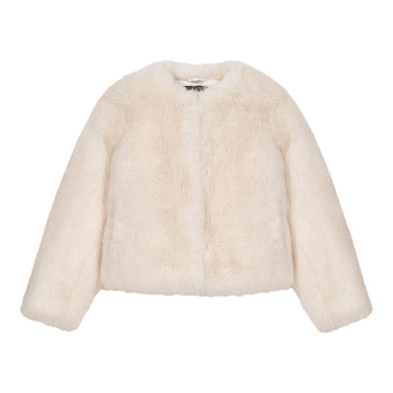 时尚宽松袖口设计 舒适毛绒材质