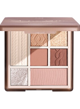 AKF眼影盘七色综合盘腮红高光打底鼻影修容易上手玫瑰大地橘棕色