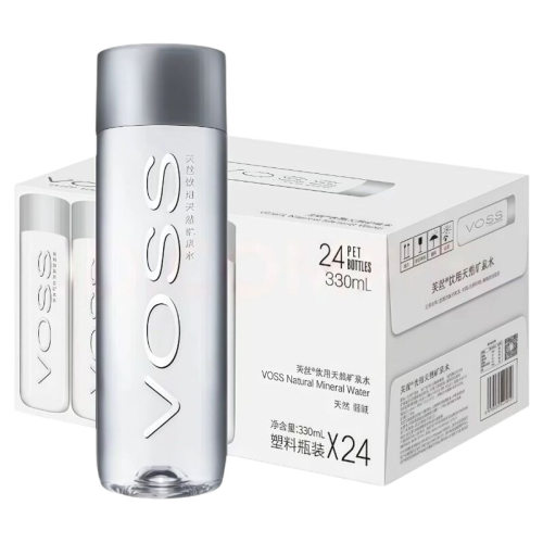 VOSS芙丝矿泉水330ml瓶装高端高议饮用弱碱性水一瓶大瓶自流电解