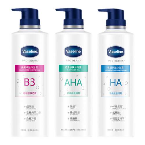 凡士林柔滑果酸沐浴露500ml