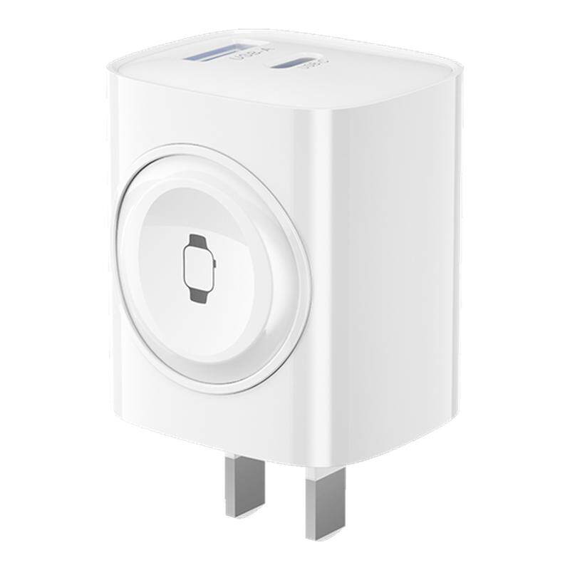 毕亚兹适用苹果手表充电器AppleWatch手机iwatch磁吸二合一iPhone17ProMax充电头22W快充S11/Ultra3底座