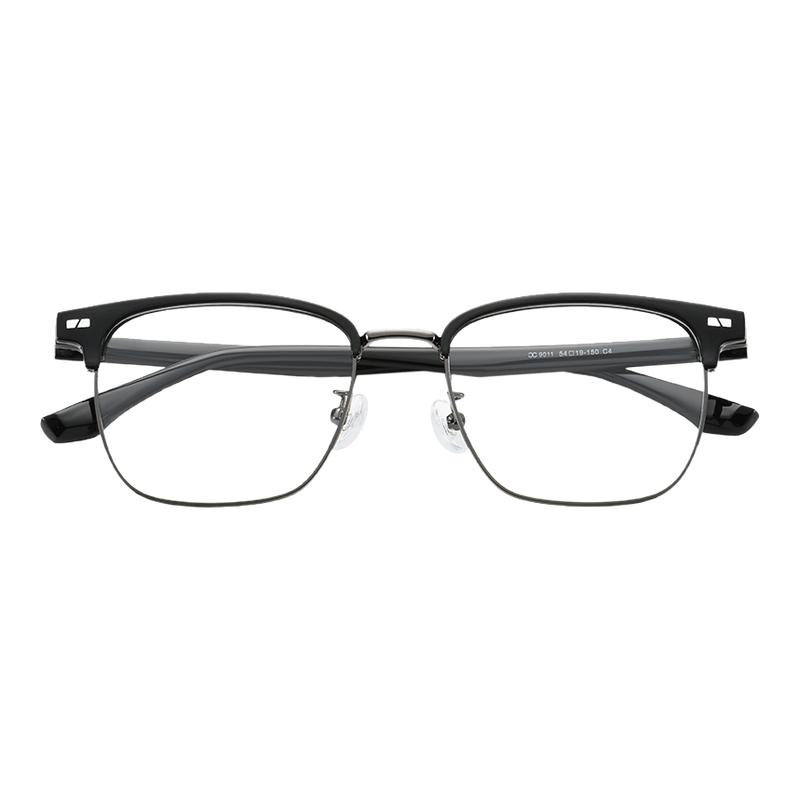 蔡司镜片配眉线半框近视眼镜