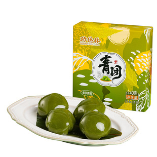 功德林青团礼盒装艾草糕点上海青团豆沙枣泥芝麻青团清明果