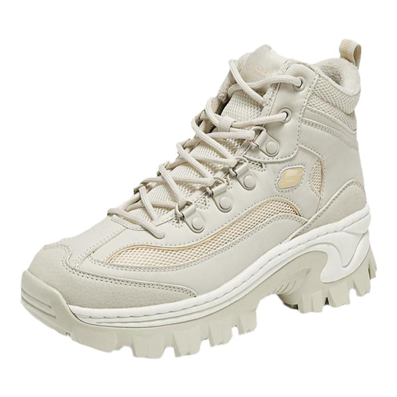 斯凯奇女鞋冬季款雪地靴蜜糕鞋加绒保暖厚底增高休闲鞋时尚冬靴