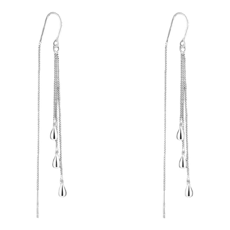 银色流苏耳环2025新款