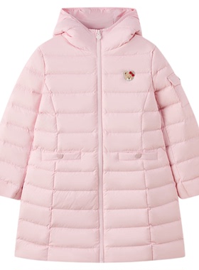 【三防】PawinPaw卡通小熊童装25年冬季新款女童中长款羽绒服