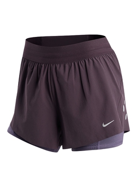 NIKE耐克夏季新款Dri-FIT女子速干中腰二合一跑步短裤 IR7594-651