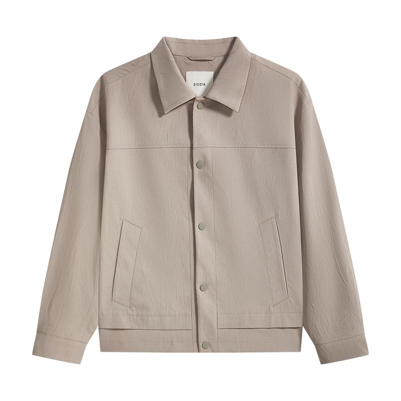 【皱感肌理】ZIOZIA通勤男装25秋微阔休闲商务行政夹克外套