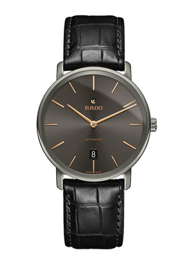 Rado瑞士雷达表钻霸系列皮表带手表男陶瓷机械腕表