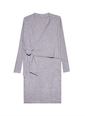 爱慕NYC长袖中长睡裙女春秋家居服可外穿AN440351