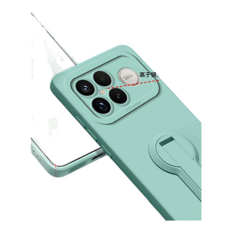 适用红米K100promax支架手机壳k90新款K80至尊保护套高级感k70E全包防摔K60液态硅胶40带手绳男女软外后情侣
