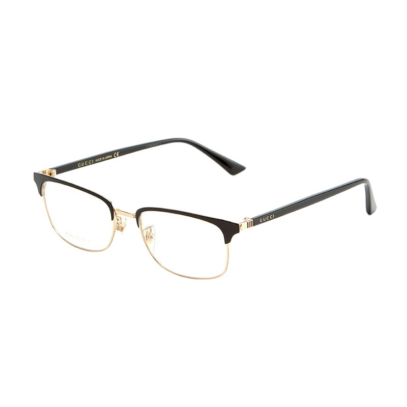 开云眼镜 古驰GUCCI复古织带系列黑框全框光学近视镜框架GG0131O