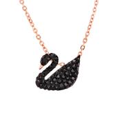 Swarovski 施华洛世奇小号黑天鹅项链玫瑰金色锁骨女吊坠5204133