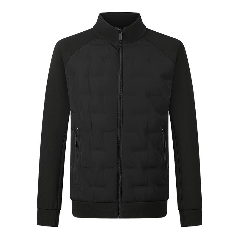 【RDS责任羽绒认证】柒牌立领羽绒服白鸭绒抗皱保暖微弹拼接外套