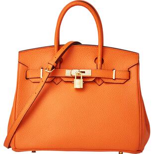 GGN新款 通勤大容量手提斜挎包包 轻奢品牌女包头层牛皮铂金包时尚