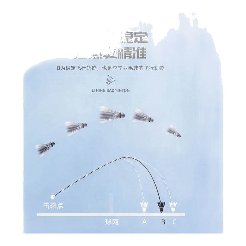 李宁官方旗舰羽毛球耐打12只装正品稳定训练球室内室外比赛羽毛球