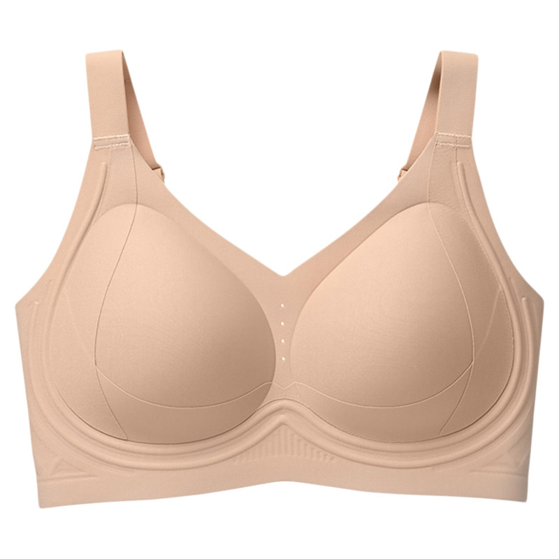 古今无痕内衣大码大胸MM显瘦女粉底液聚拢收副乳无钢圈透气文胸罩