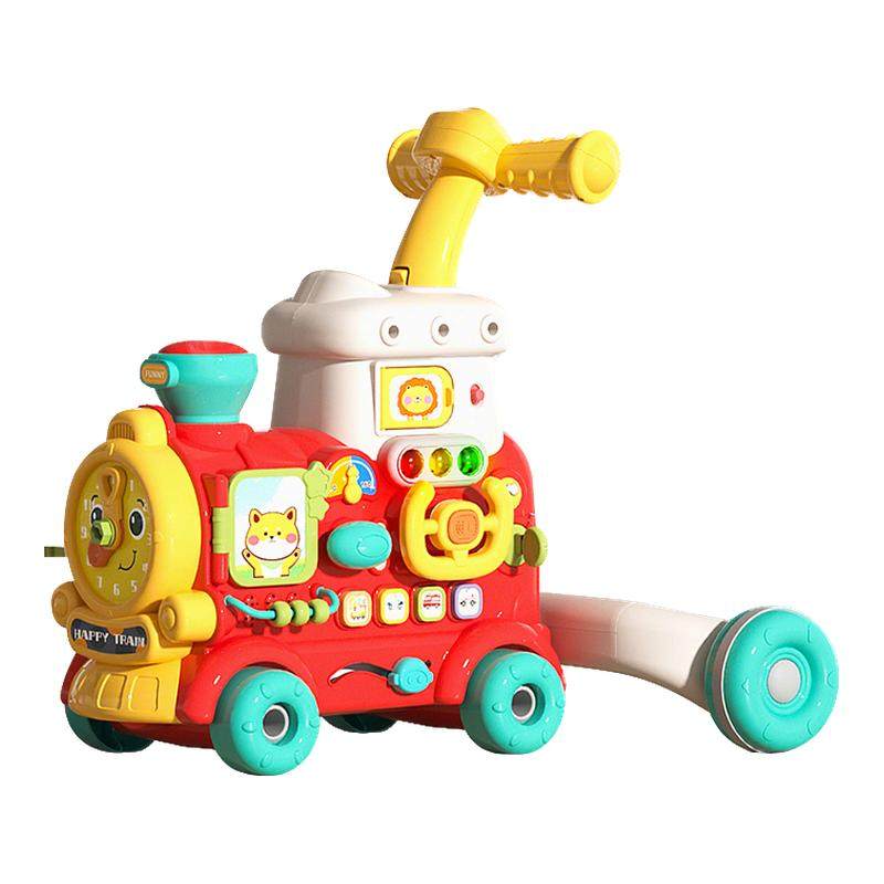 婴儿小火车学步车手推婴幼儿早教益智玩具一岁宝宝学走路助步车