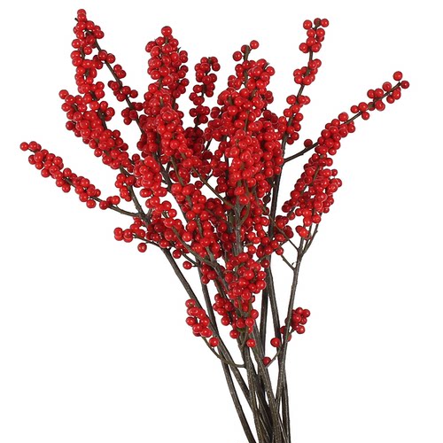 进口北美冬青红果水培鲜花年宵花