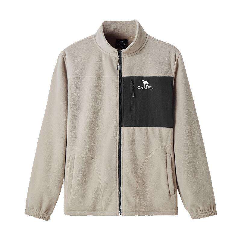 骆驼女装夹克摇粒绒外套2026春季户外加绒加厚保暖情侣同款抓绒衣