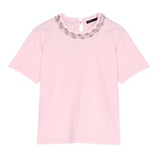 末6折Maje商场同款 休闲棉质仿钻装 2025秋冬款 时尚 饰针织T恤 女装 季