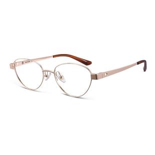 近视镜框MJ12FN1078 木九十眼镜猫眼镜框金属显脸小时尚 26新品