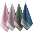 2条金号挂式 擦手巾毛巾A类纯棉方巾洗脸全棉云柔无捻纱擦手布A类