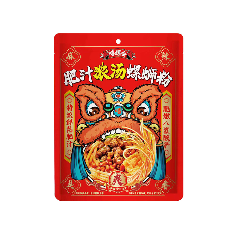 嘻螺会浓汤肥汁312g袋柳州酸辣粉夜宵方便速食米粉零食好欢螺蛳粉