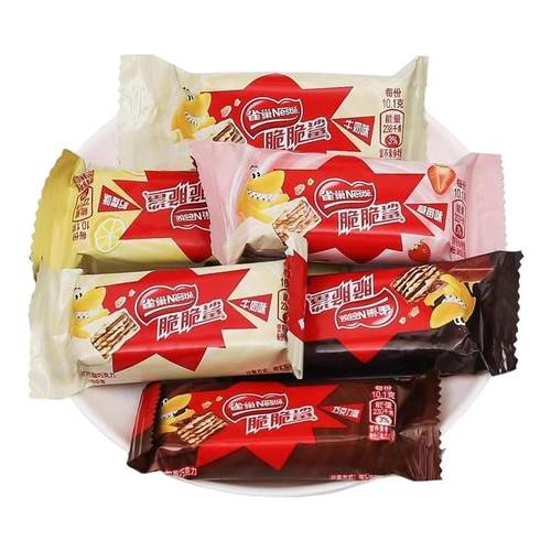 雀巢脆脆鲨巧克力威化饼干