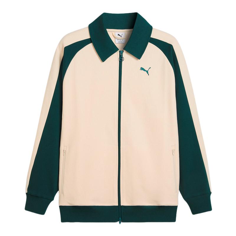 PUMA彪马T7休闲立领夹克外套男女新款宽松针织运动上衣 634029-87