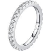 MODIAN摩典莫桑钻S925纯银轻奢满钻戒指女小众高级感排钻叠戴指环