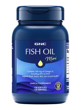 GNC健安喜深海鱼油epa浓缩rTG型120粒omega3成人健身护心眼脑正品