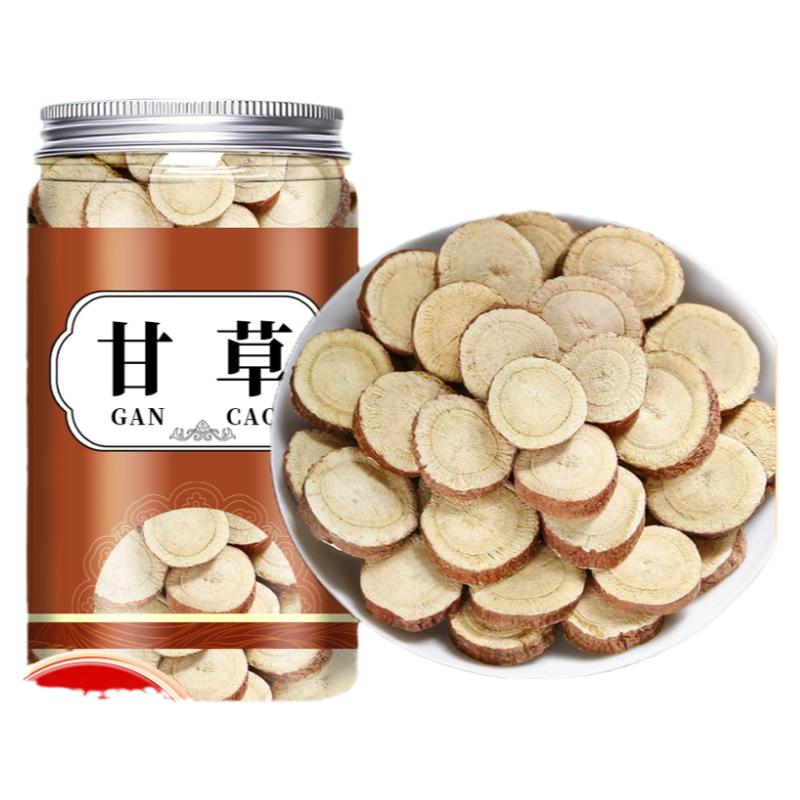 甘草片中药材批发正品官方旗舰店生干草片泡水喝非野生甘草片