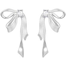 孙乐言同款ZEGL真柳设计师丝带蝴蝶结耳饰女新款耳夹耳钉流苏耳环