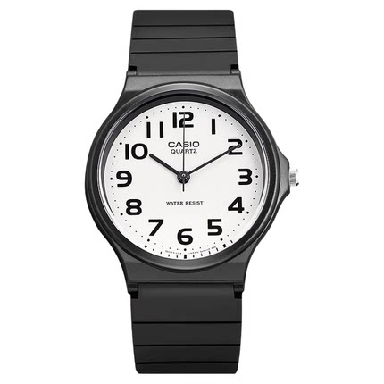 卡西欧(CASIO)男女手表小黑表时尚潮流学生考试运动手表MQ-24-7B2