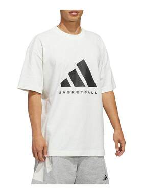 adidas阿迪达斯短袖26新款中性棉质篮球运动宽松圆领T恤 JZ9528