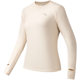 跑步吸汗透气多彩羽毛球运动上衣 春季 安踏速干长袖 T恤女2026新款