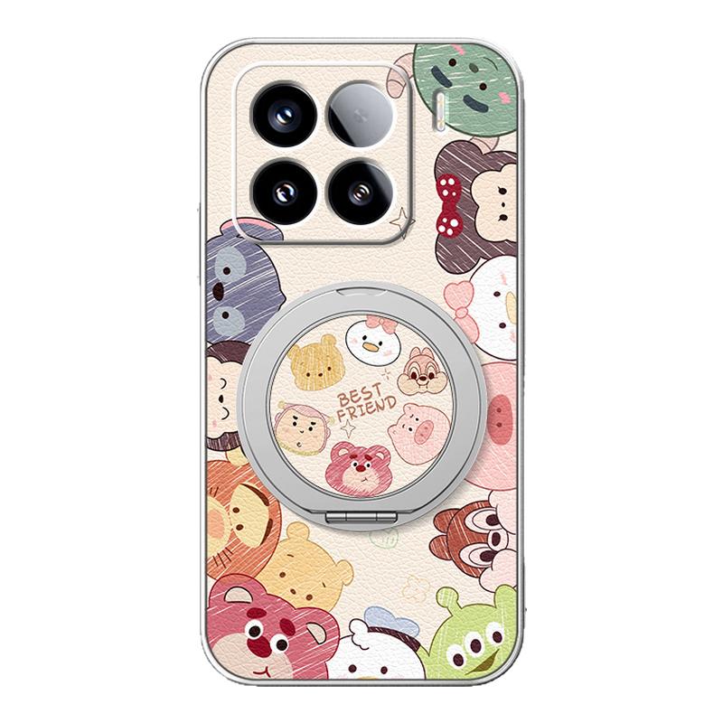 适用小米15手机壳新款旋转磁吸带支架小米13pro全包小羊皮xiaomi14ultra卡通防摔可爱12spor男女款萌宠动物