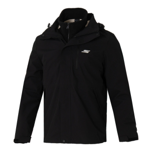 正品 新款 冲锋运动梭织上衣户外徒步防风夹克 春季 斯凯奇外套男装