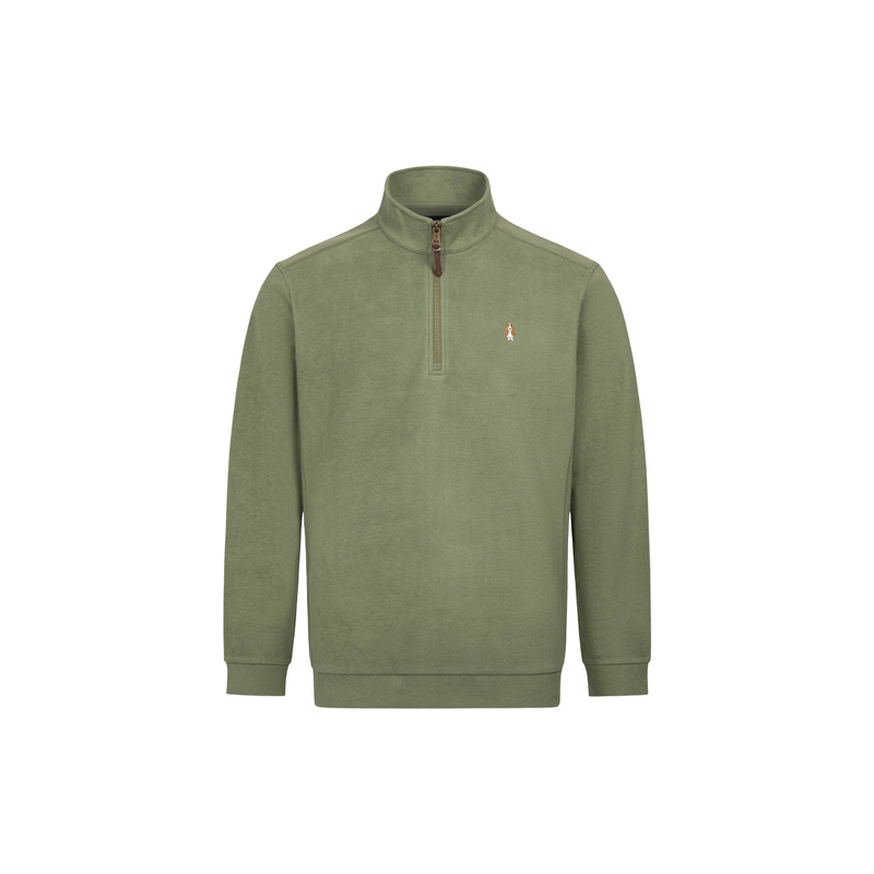 暇步士男装混色绒半拉链卫衣