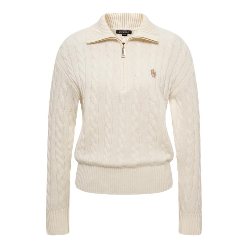 Scofield女装英伦绞花针织衫